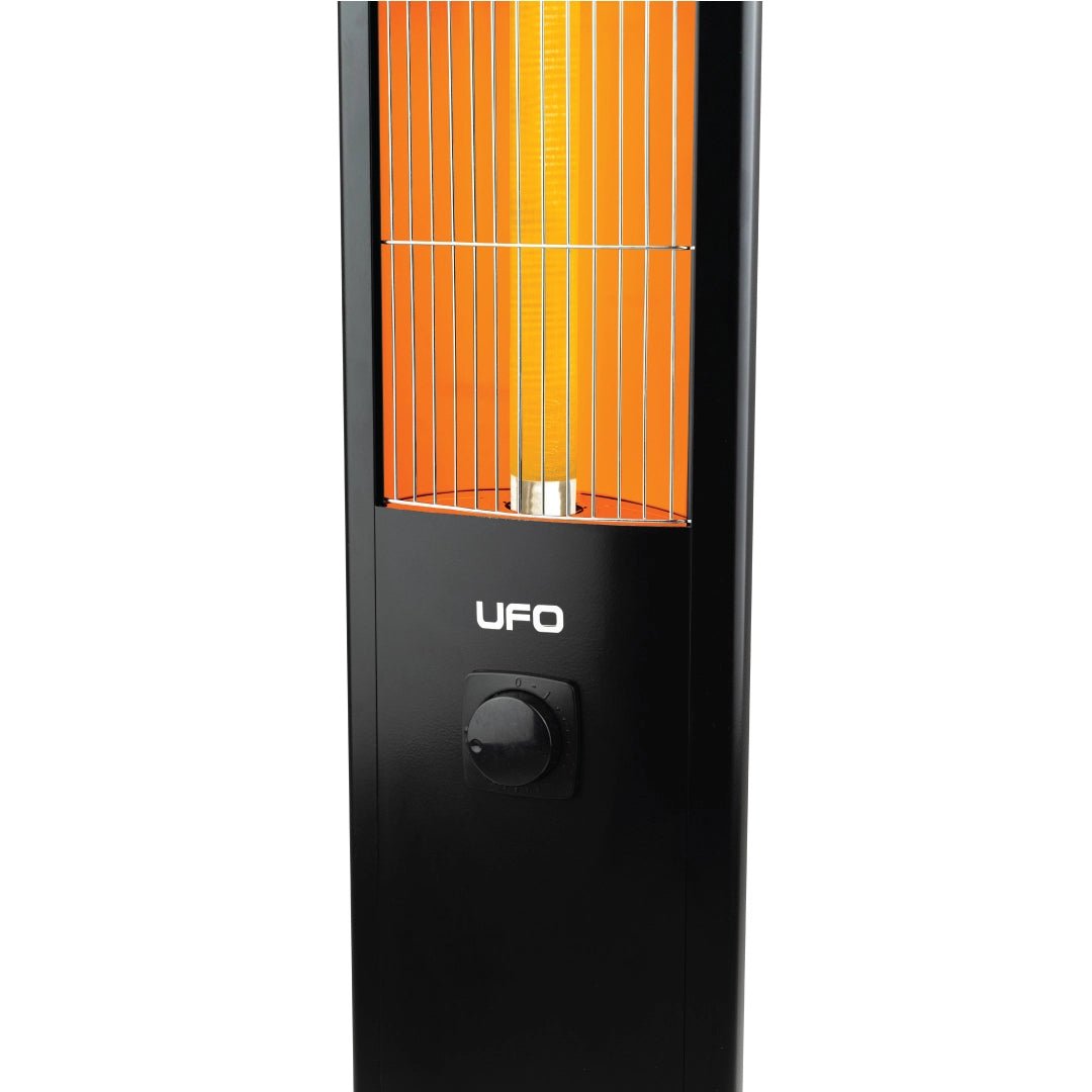 UFO Micatronic T - 24, 2400 - Watt Free Standing Infrared Heater with Thermostat, Black - UFOHEATERS