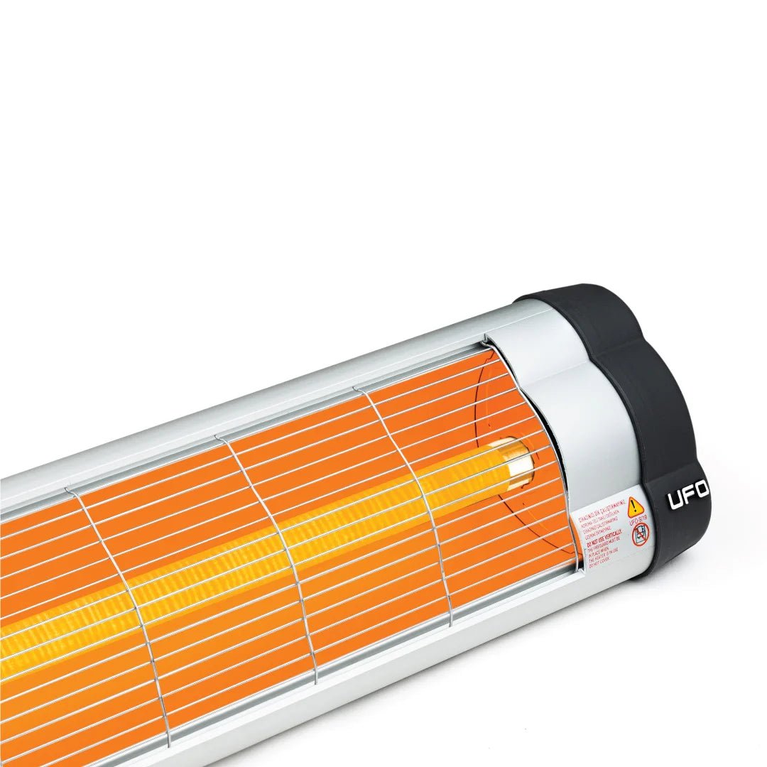 UFO Star 24, 2400 - Watt Infrared Heater with Thermostat for Indoor and Outdoor Use, Silver - UFOHEATERS