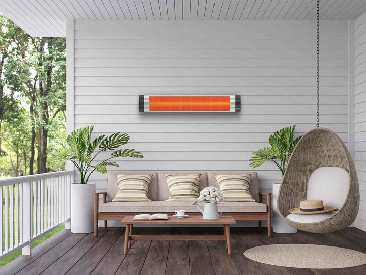 UFO UK - 30, 3000 - Watt Electric Infrared Heater with Remote Control, Silver - UFOHEATERS